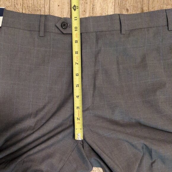 Ralph Lauren Mens 36x30 Medium Gray Plaid Dress Pants Comfort Flex Flat Front - Picture 9 of 12